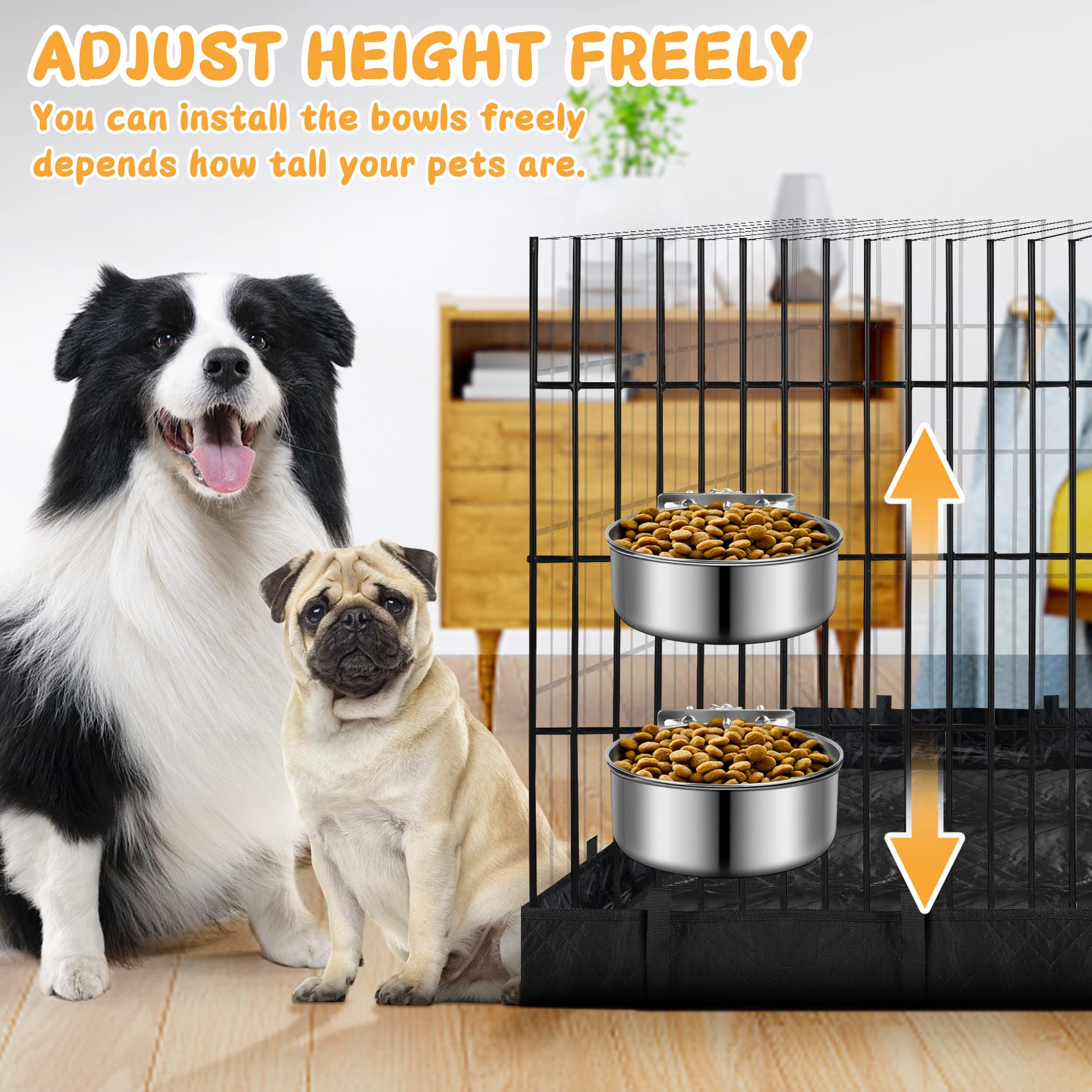 ShineMe two-size set provides separate food and water options.