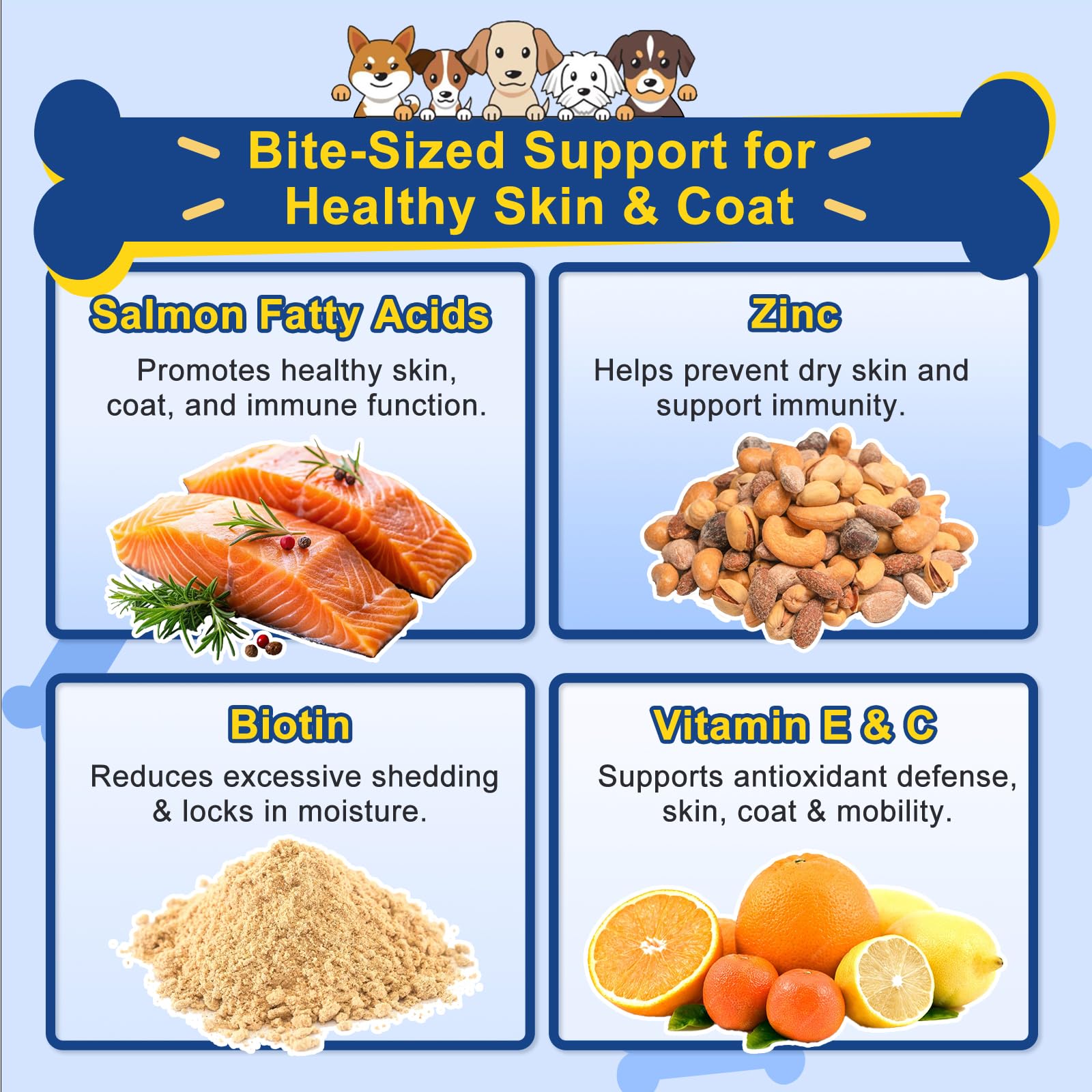 SHINEPAWS Omega3 chicken-flavored chews for dogs support coat shine and taste appeal