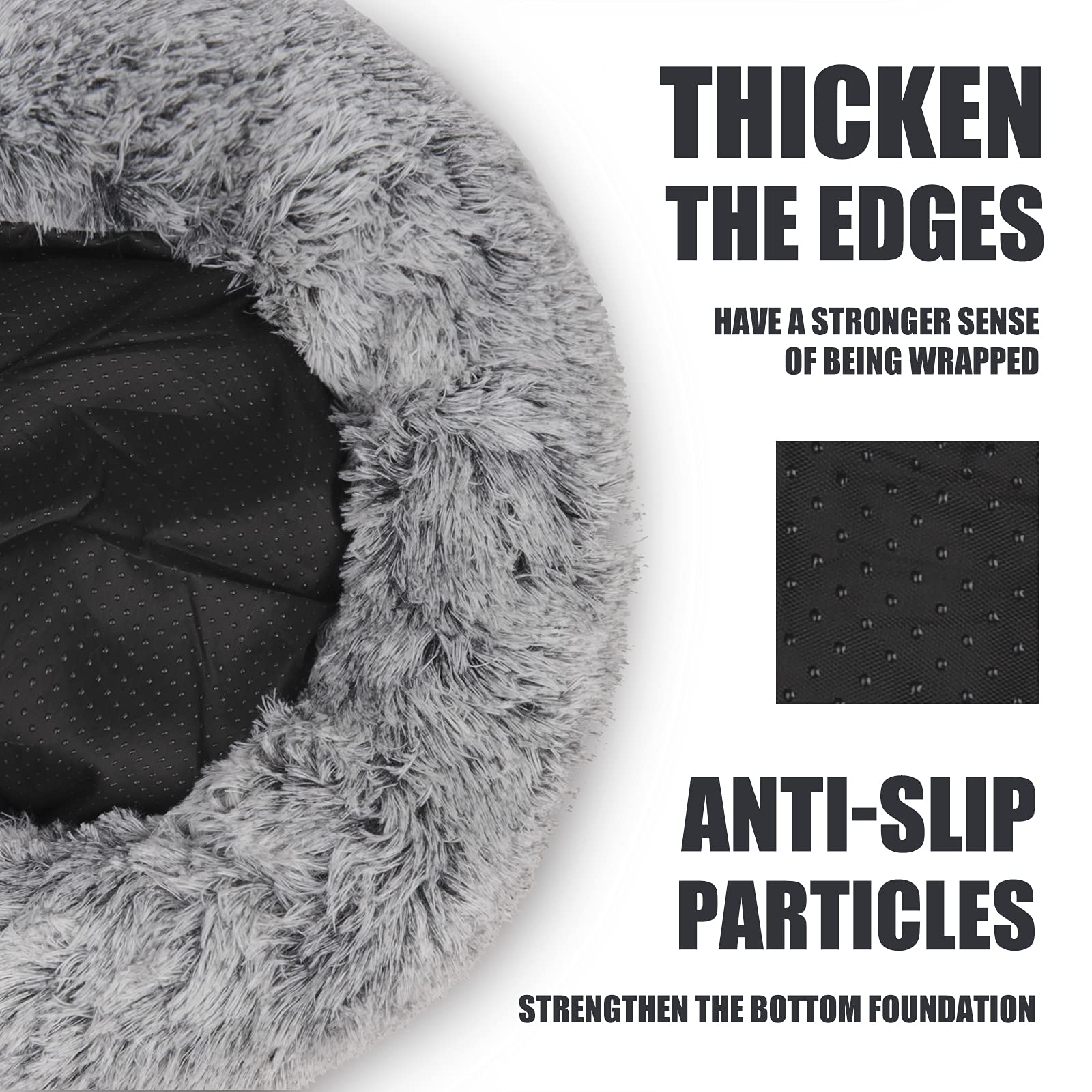 Shinhye cat bed round hooded cave grey color blends with home decor and calm vibe