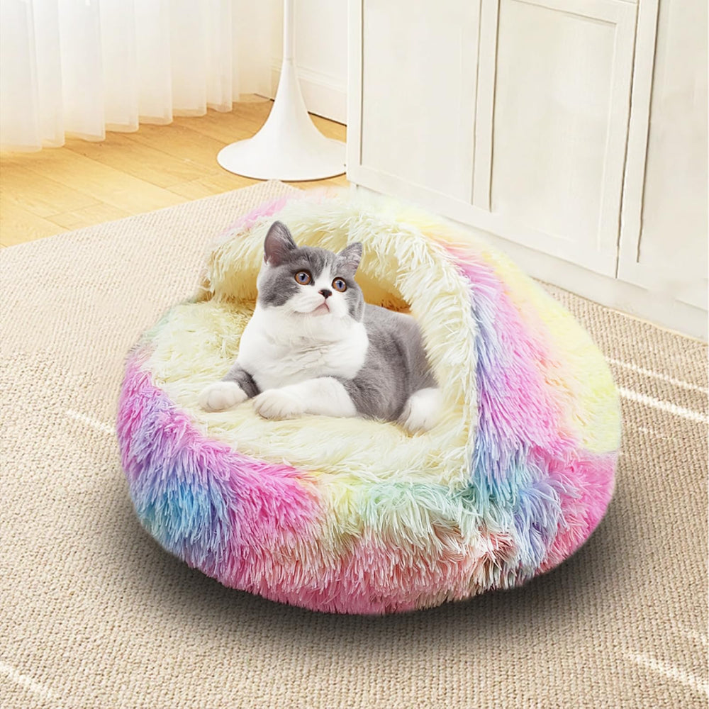 ShinHye cat bed waterproof non-slip bottom image emphasizes stable placement on floors.