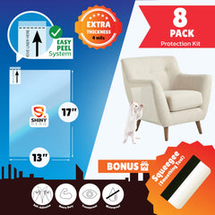 Shiny Hero self-adhesive wall shield grips smooth surfaces for quick protection.