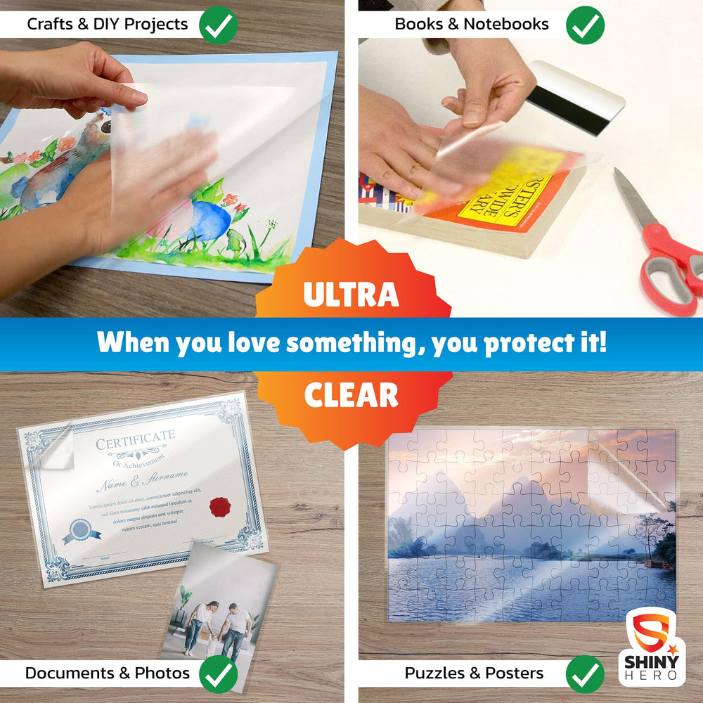 Shiny Hero transparent clear film stays nearly invisible while protecting walls and furniture.