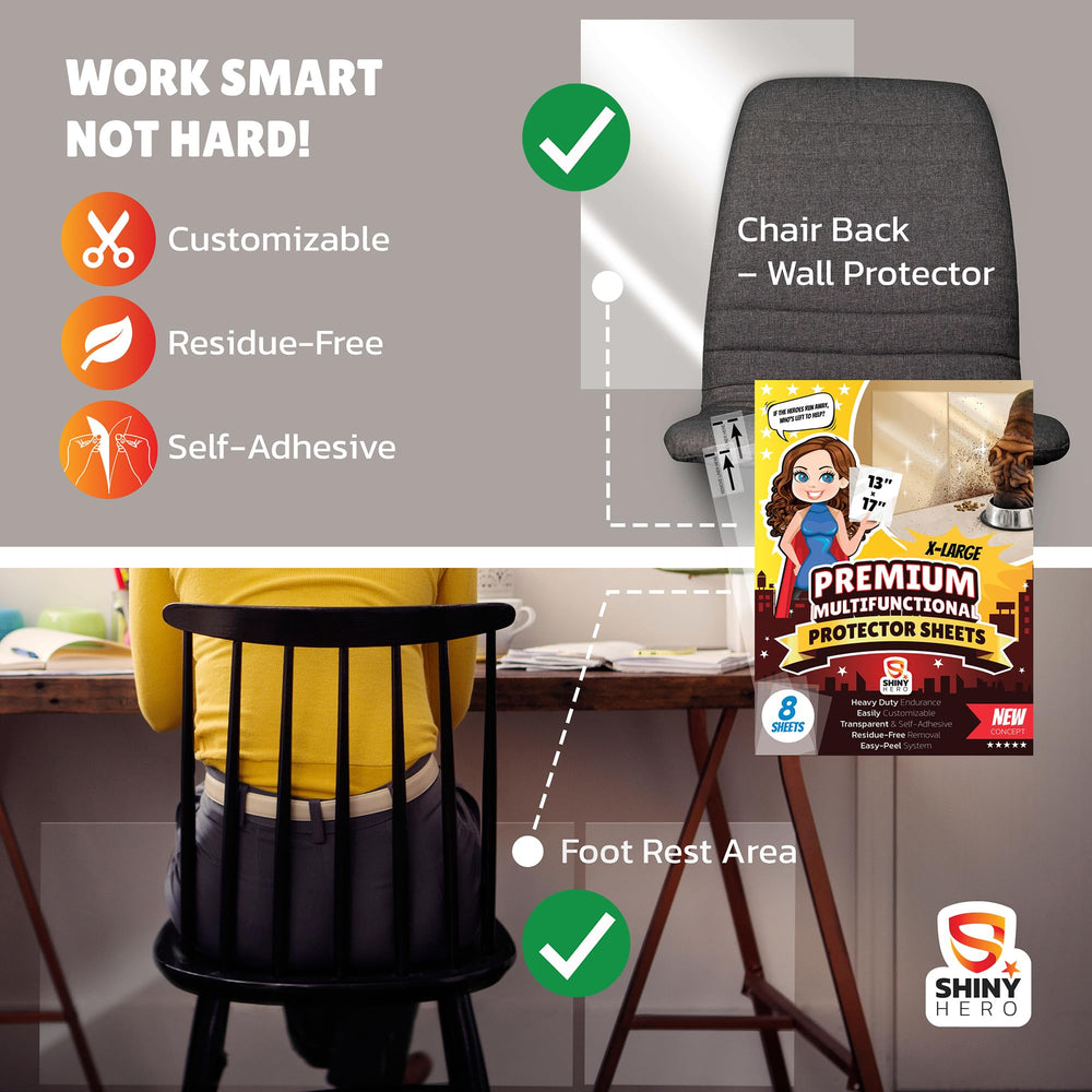 Shiny Hero trash-area protection film helps control splatter and mess.
