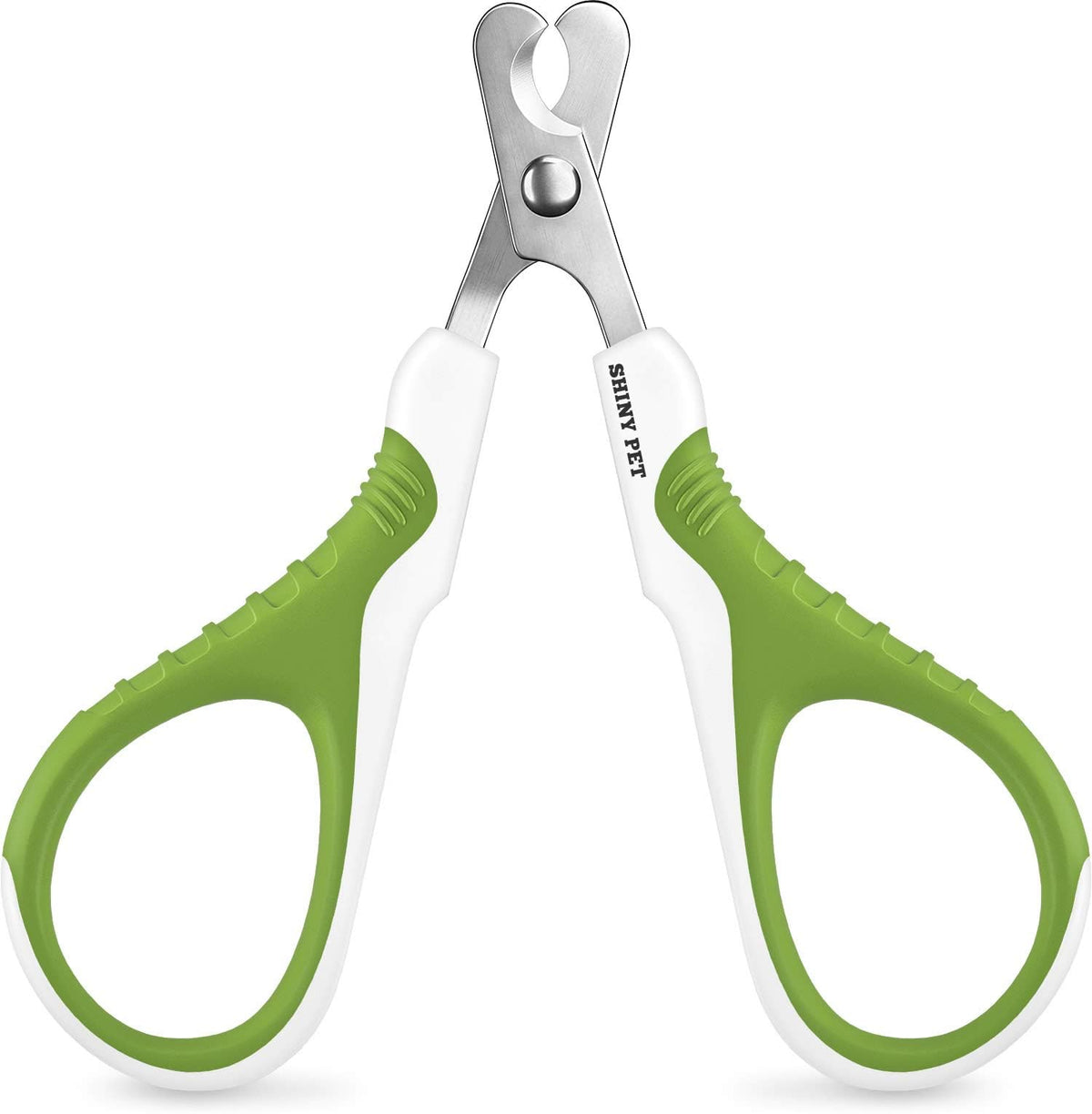 SHINY PET nail clippers closeup blade shows precision for clean cuts.