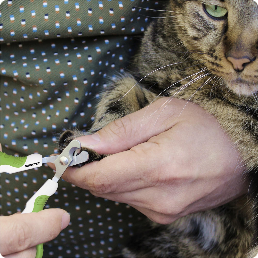 SHINY PET nail clippers small animals use demonstrates compact design.