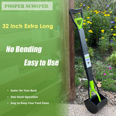 ShinyDew foldable pooper scooper stores compactly after use.