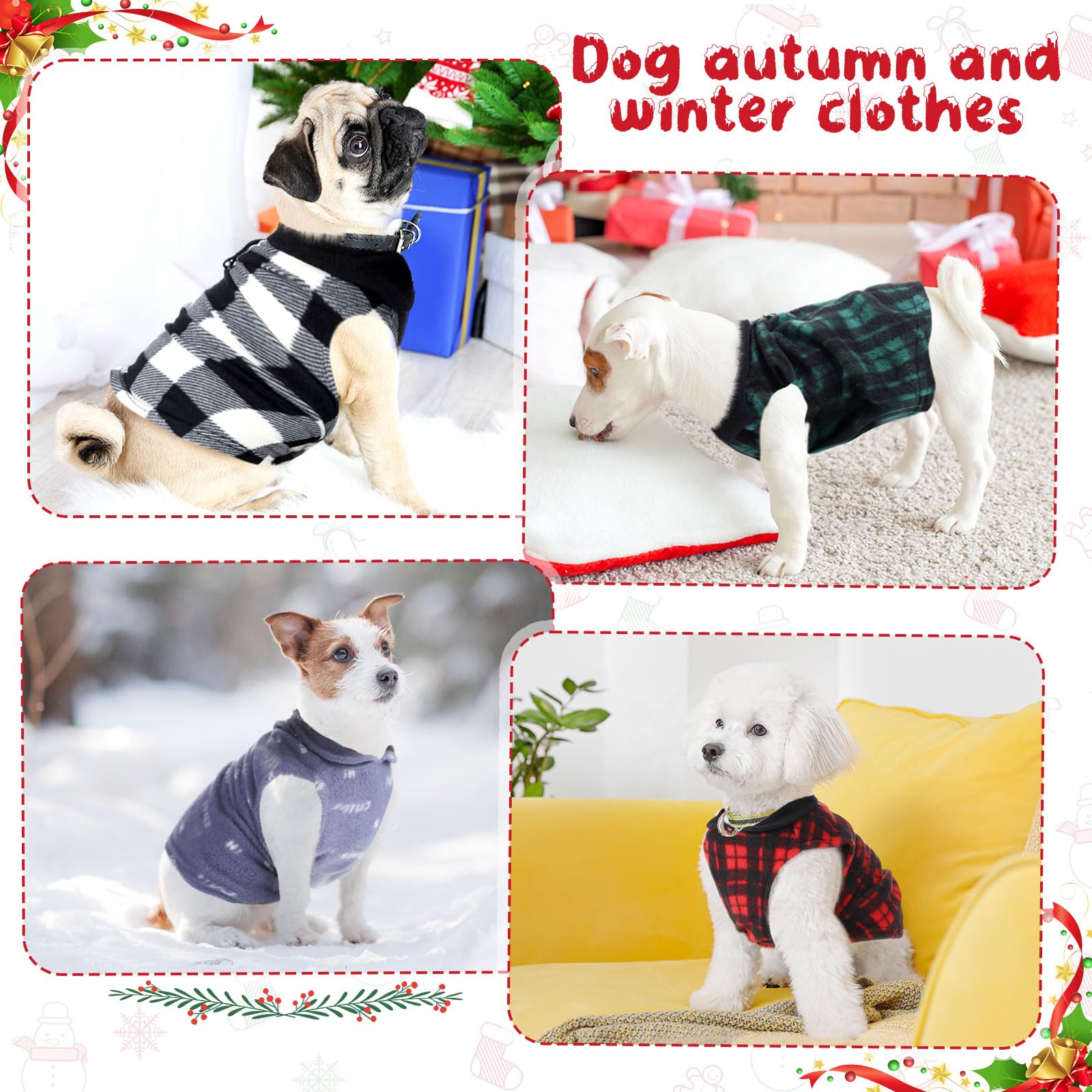 Shinylin walk-ready fleece vest; built-in leash ring enables quick, safe leash attachment.