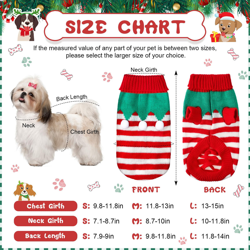 Shinylin dog Christmas sweater snowflake design for cozy seasonal wear and easy spotting in snow.
