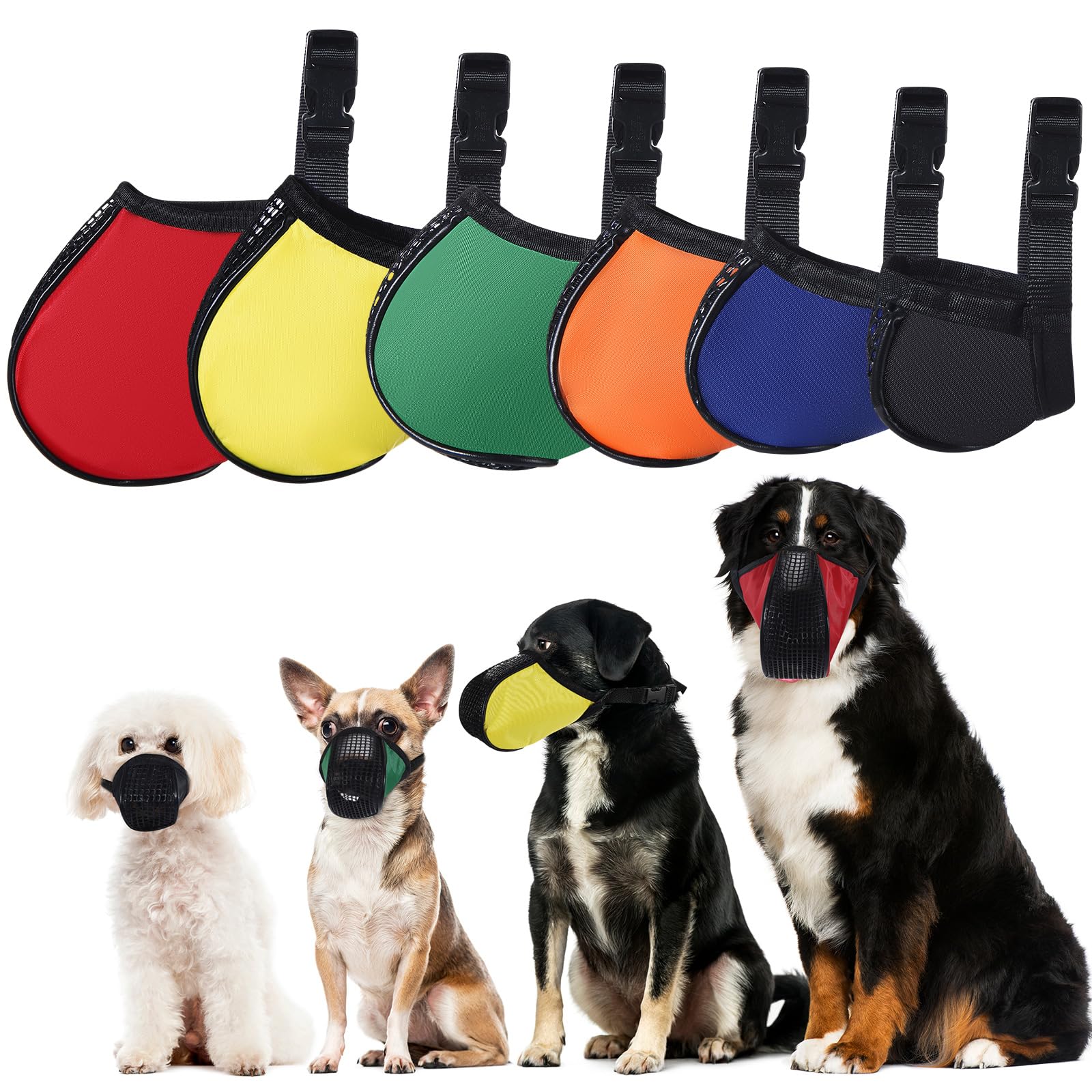 Shinylin dog muzzle basket mesh close-up showing breathable design for comfort.
