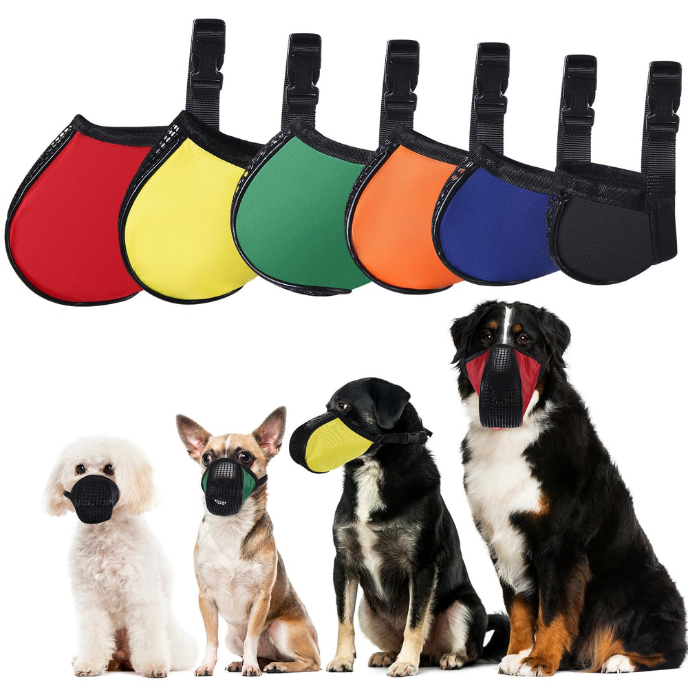 Shinylin dog muzzle basket mesh close-up showing breathable design for comfort.