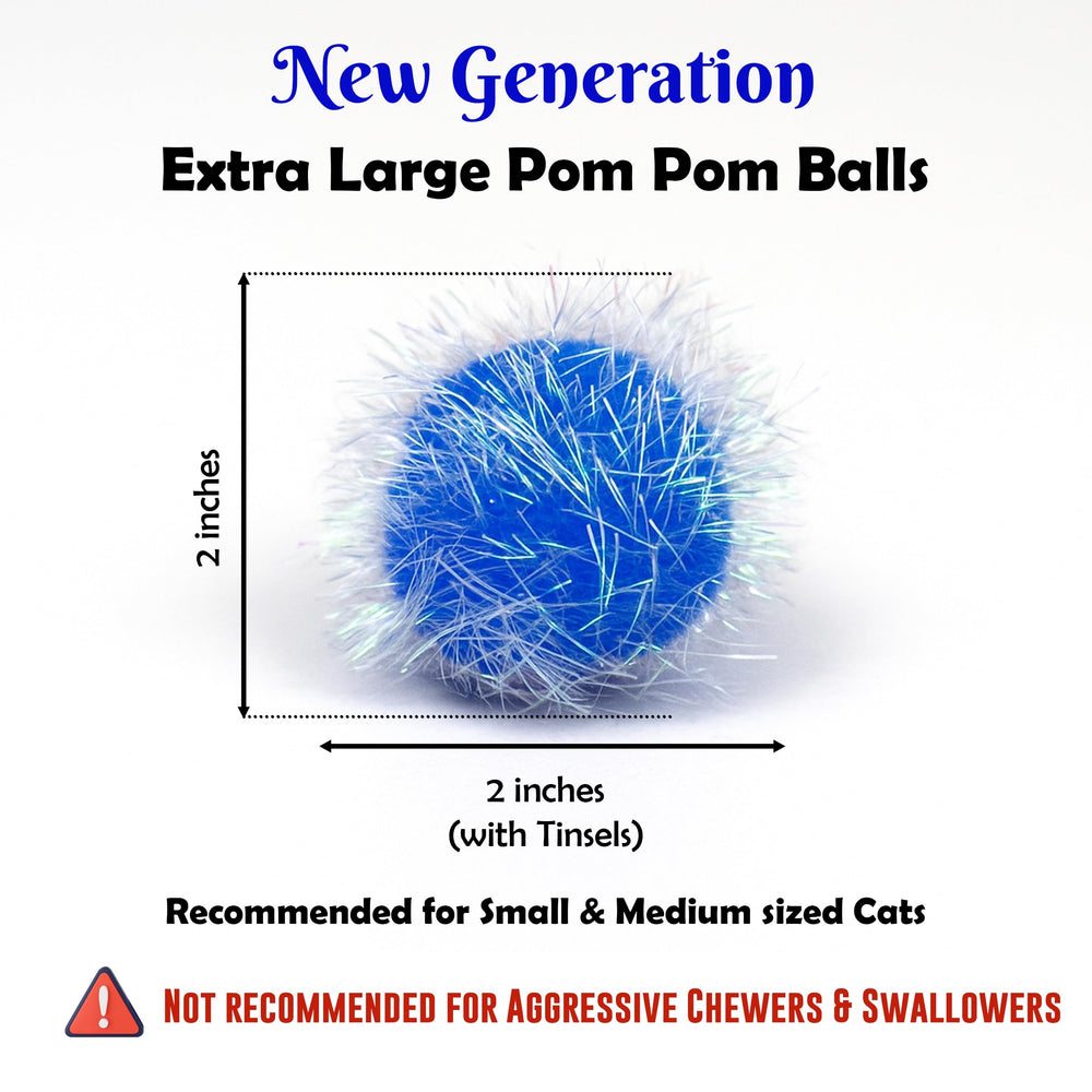 Shizhoo 2-inch pom pom cat balls; ideal for chasing