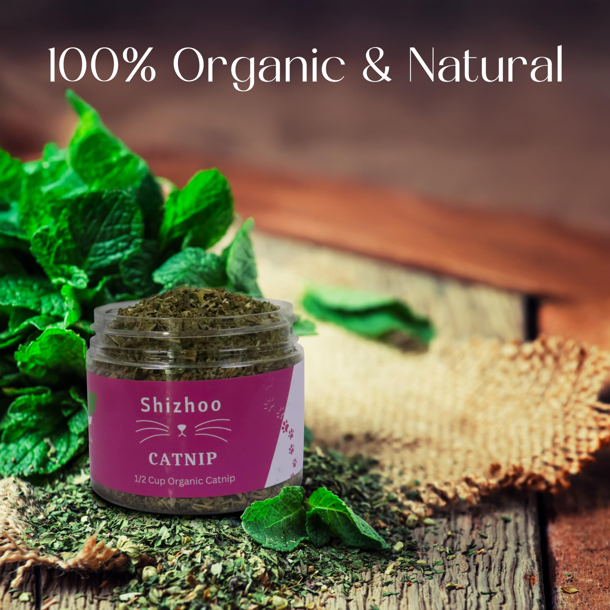 Shizhoo Catnip organic-field-harvest highlights natural sourcing for safe ingredients.