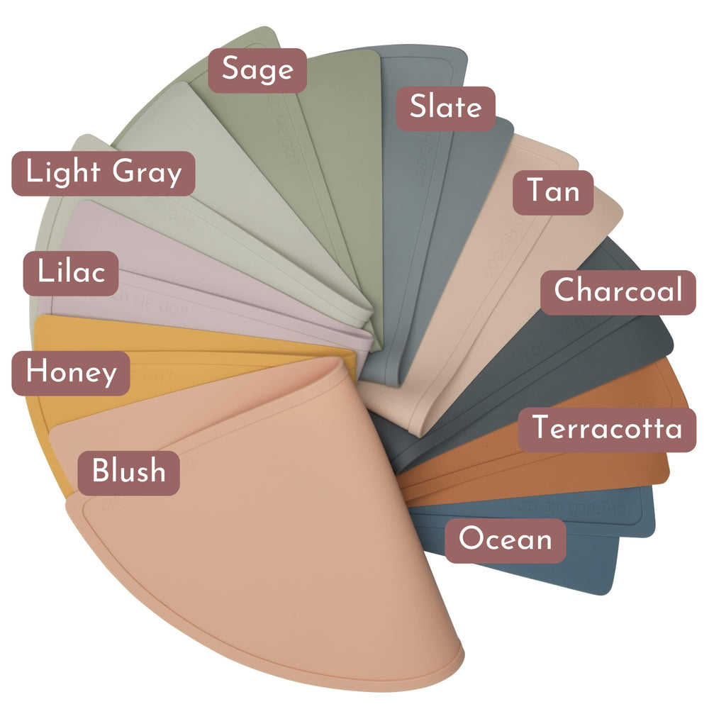 Should We Go? 21-inch across mat fits bowls up to 7.5 inches.