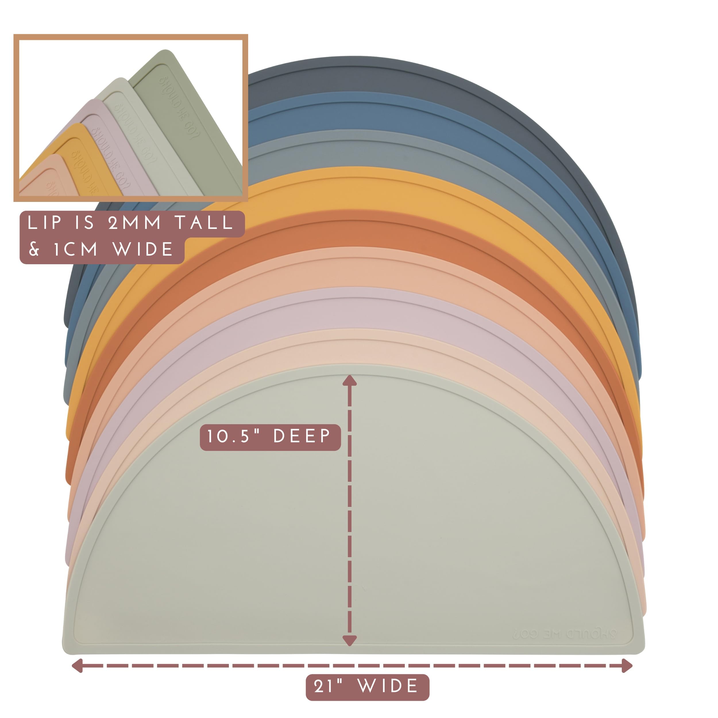 Should We Go? easy-clean silicone mat resists stains and odors.