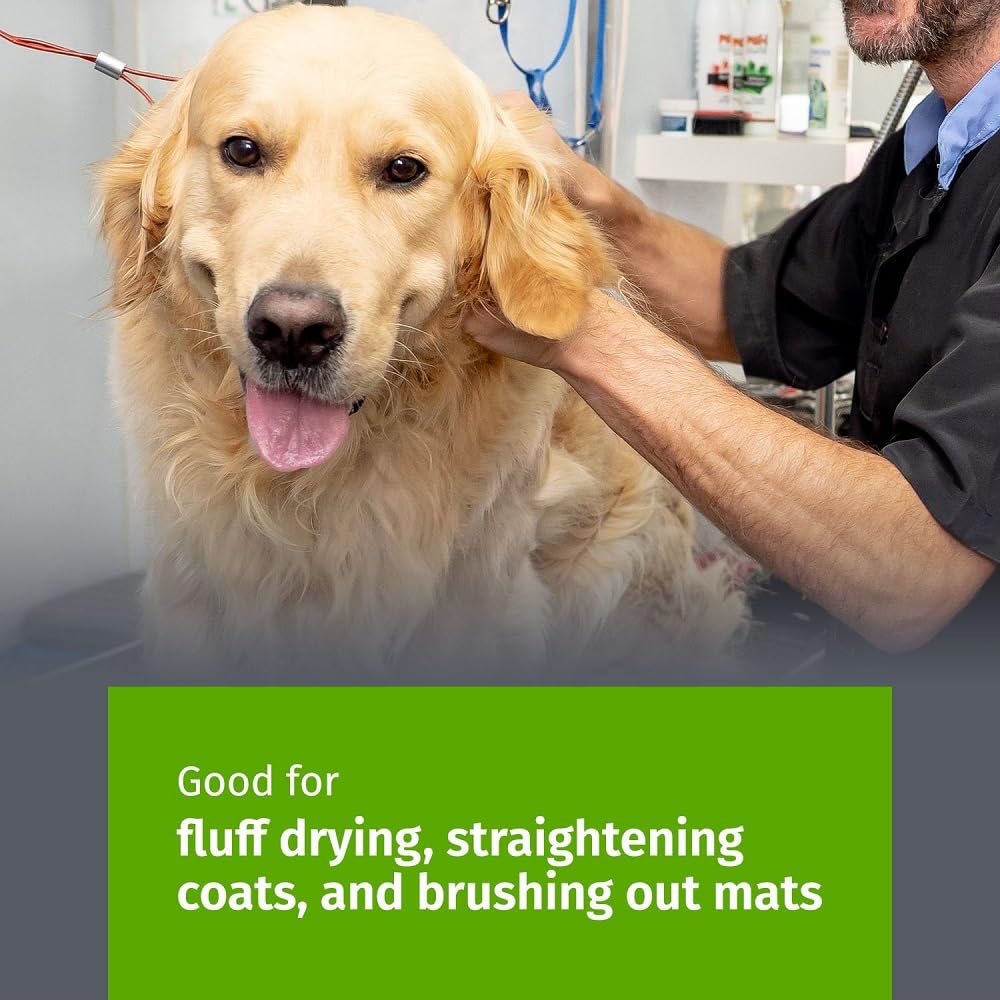 Show Tech Tuffer Than Tangles ergonomic handle shown for comfortable extended grooming.