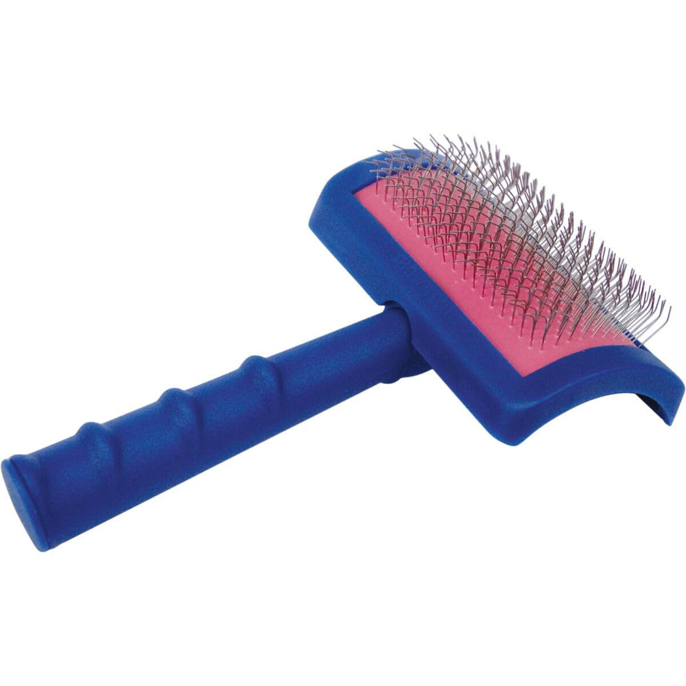 Show Tech Tuffer Than Tangles Slicker Brush long pins close up for gentle tangles removal