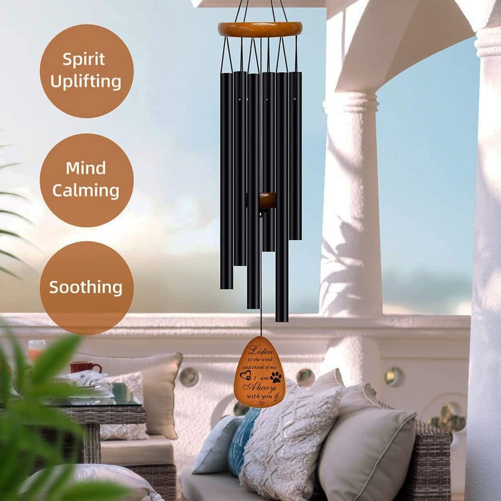 SHOW-YA Cat Memorial Wind Chimes poem-card inclusion captures heartfelt condolences.