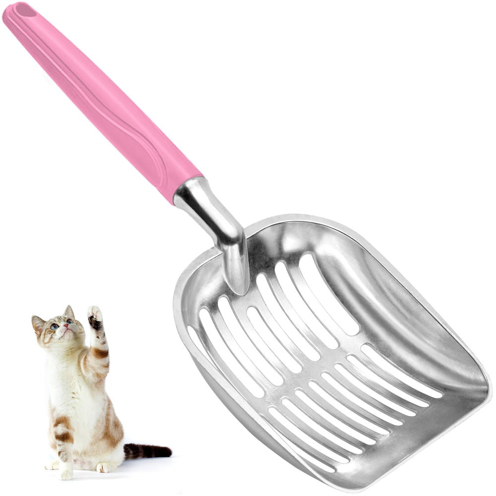 Showvigor cat litter scoop with deep mesh for quick waste separation.