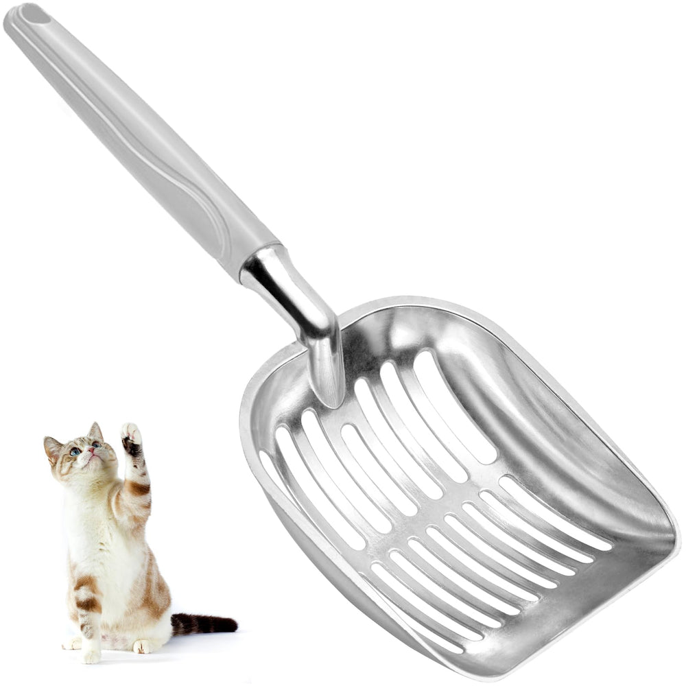 Showvigor cat litter scoop with deep-mesh design for easy waste separation.