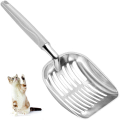 Showvigor cat litter scoop with deep-mesh design for easy waste separation.