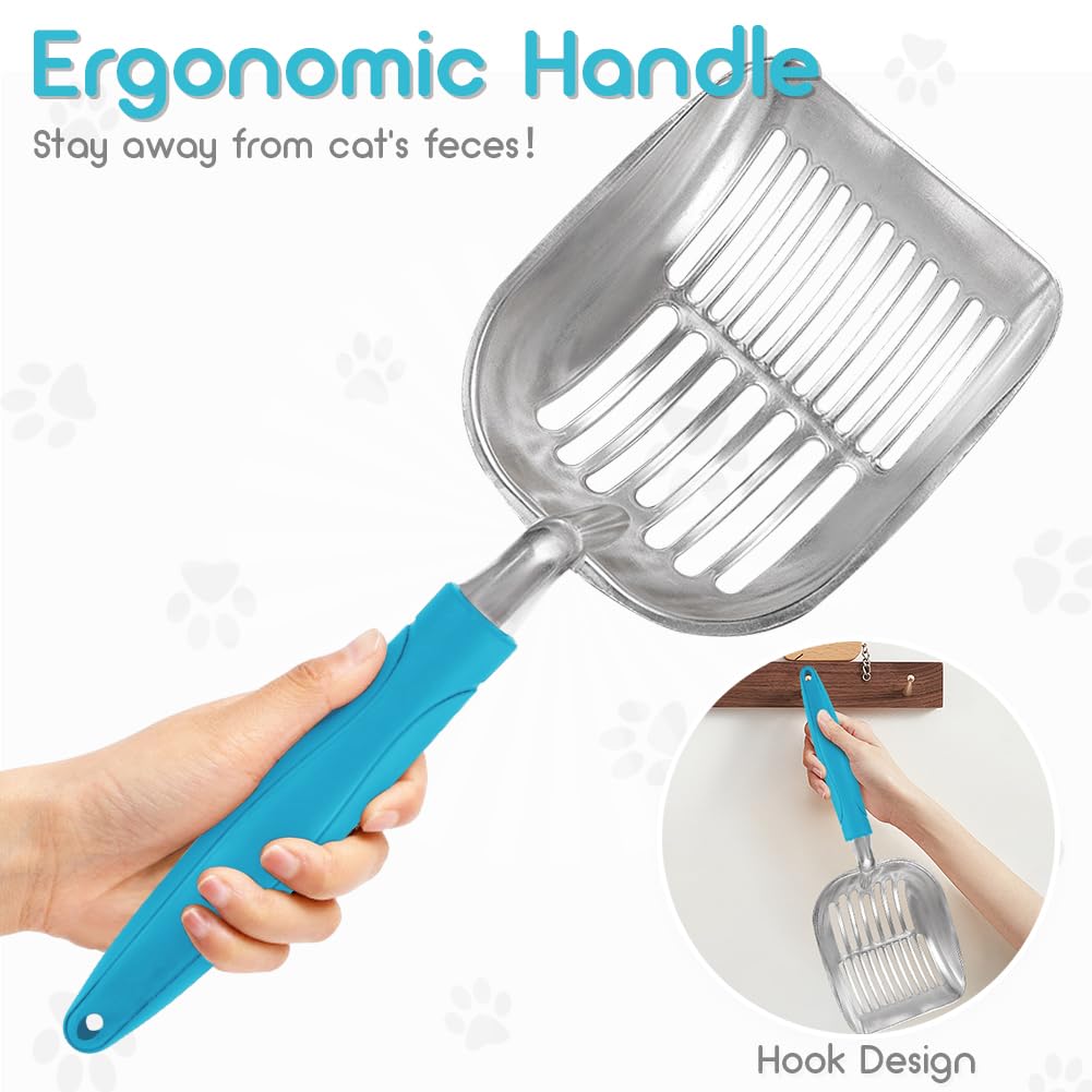 Showvigor scoop cleans easily with water, maintaining a sanitary litter box between uses.