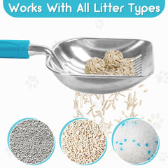 Showvigor litter scoop features ergonomic handle for comfortable scooping during long cleaning sessions.