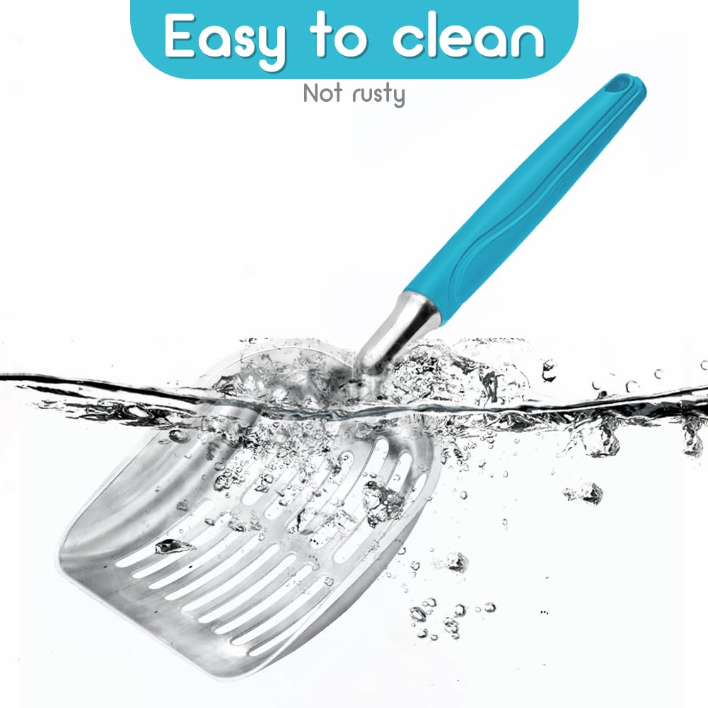 Showvigor aluminum alloy design promises durability for daily maintenance and deep litter boxes.