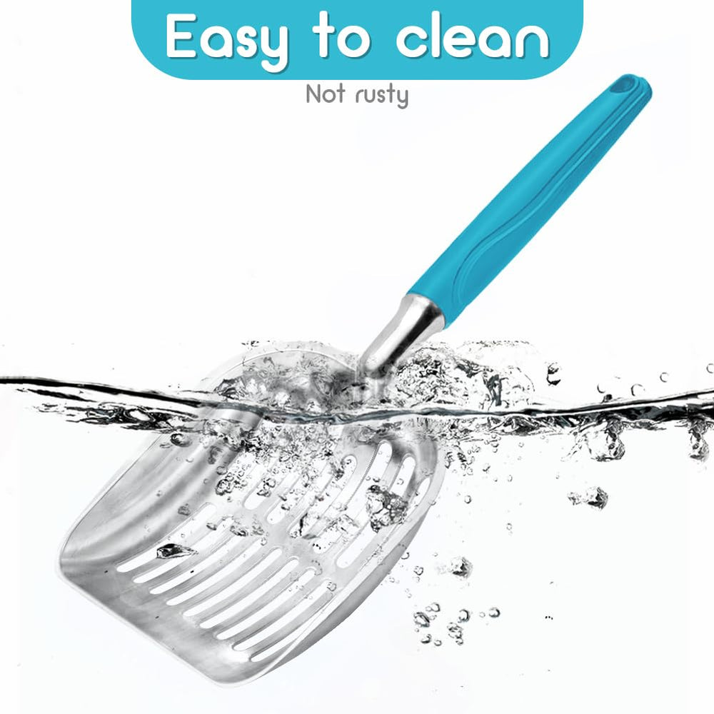 Showvigor aluminum alloy design promises durability for daily maintenance and deep litter boxes.