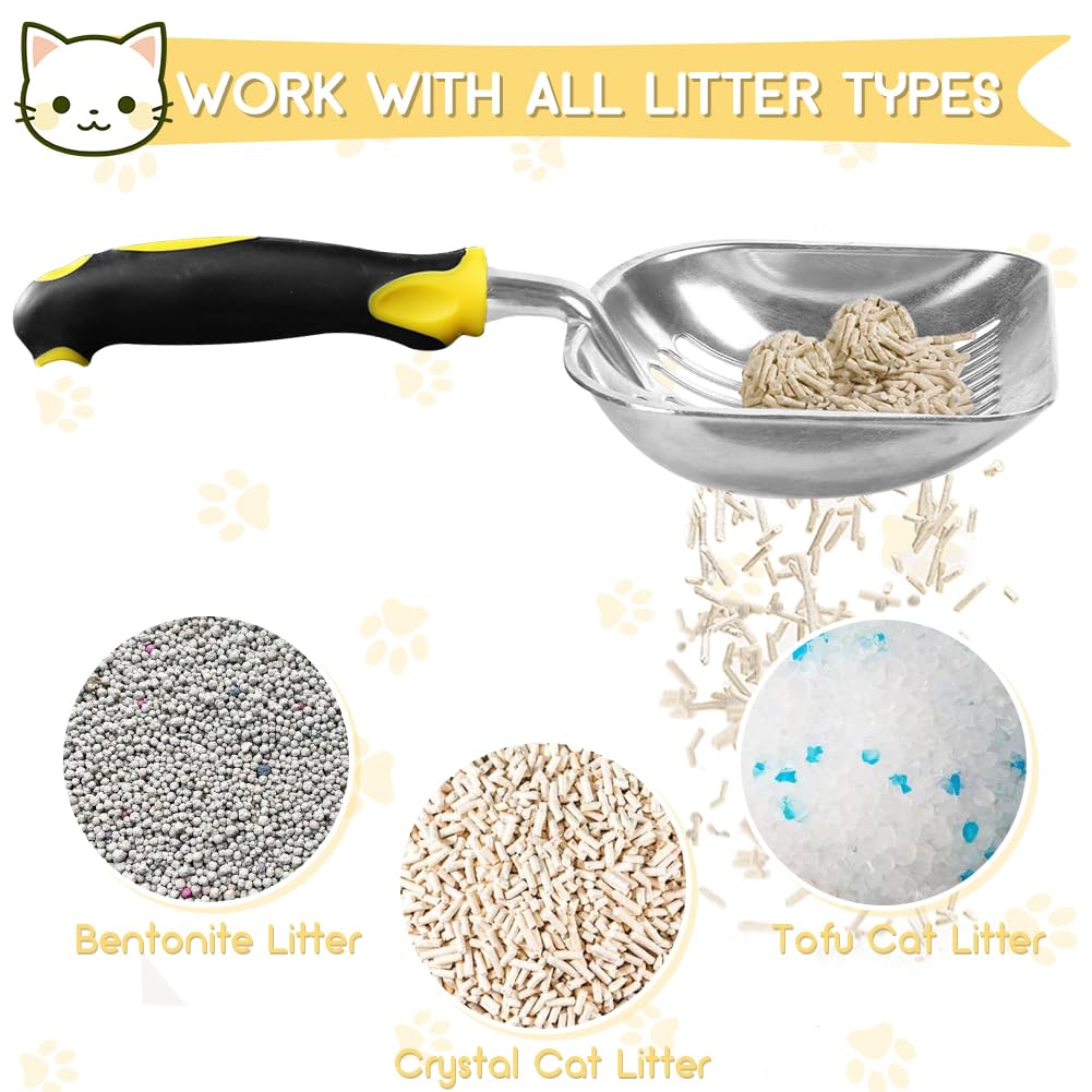 Showvigor sifting shovel with deep mesh for quick waste separation and reuse