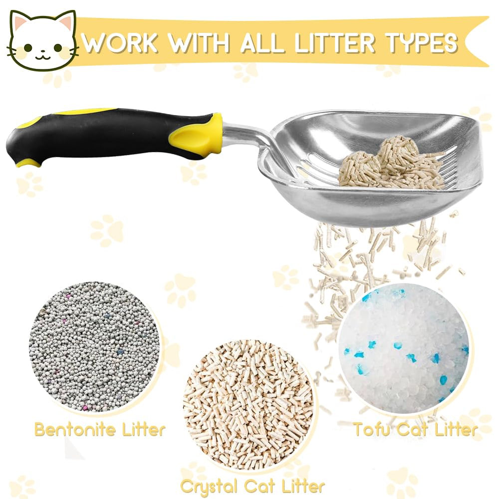 Showvigor sifting shovel with deep mesh for quick waste separation and reuse