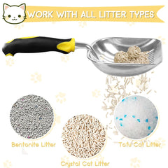 Showvigor sifting shovel with deep mesh for quick waste separation and reuse