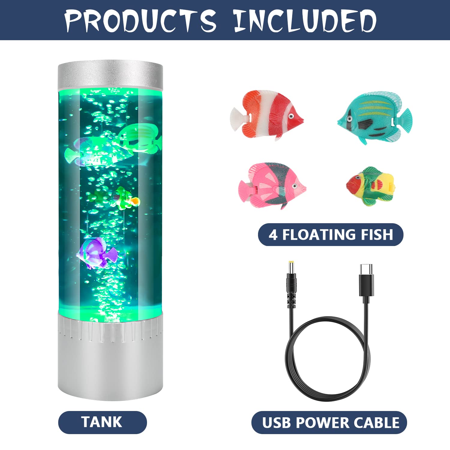 SHTALHST Moving-fish artificial tank brings dynamic decor and visual interest.