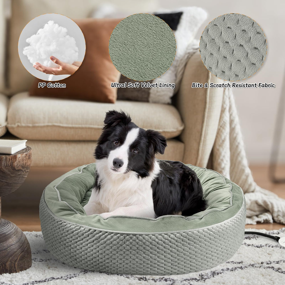 ShuRung heated bed size L diagram gray shows suitable size for larger cats or small dogs.