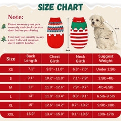 ShuRung puppy Christmas sweater stretchy-knit enables quick dressing