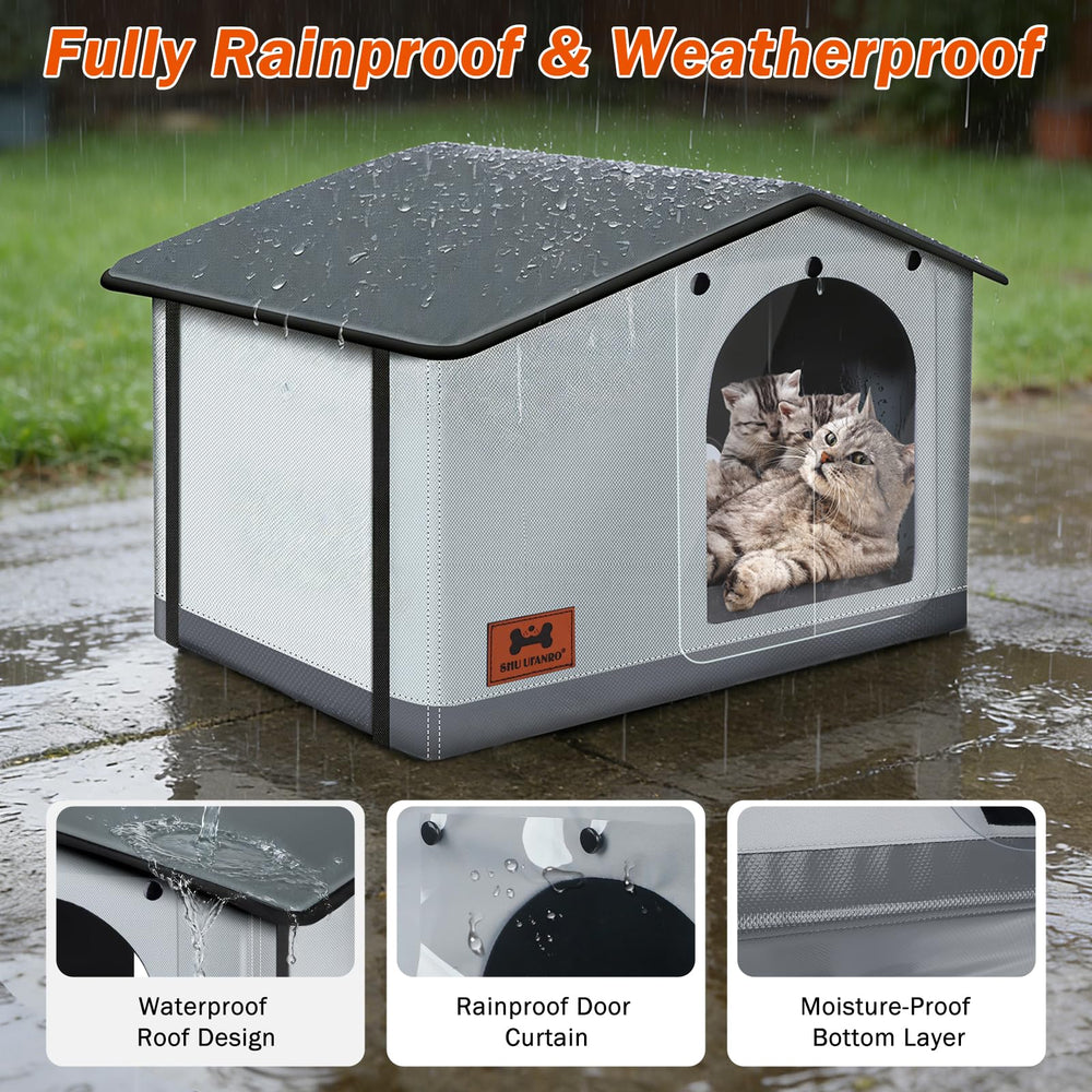 SHU UFANRO insulated body preserves warmth inside cat house.
