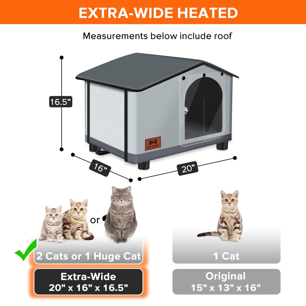 SHU UFANRO spacious interior fits large or multiple cats.