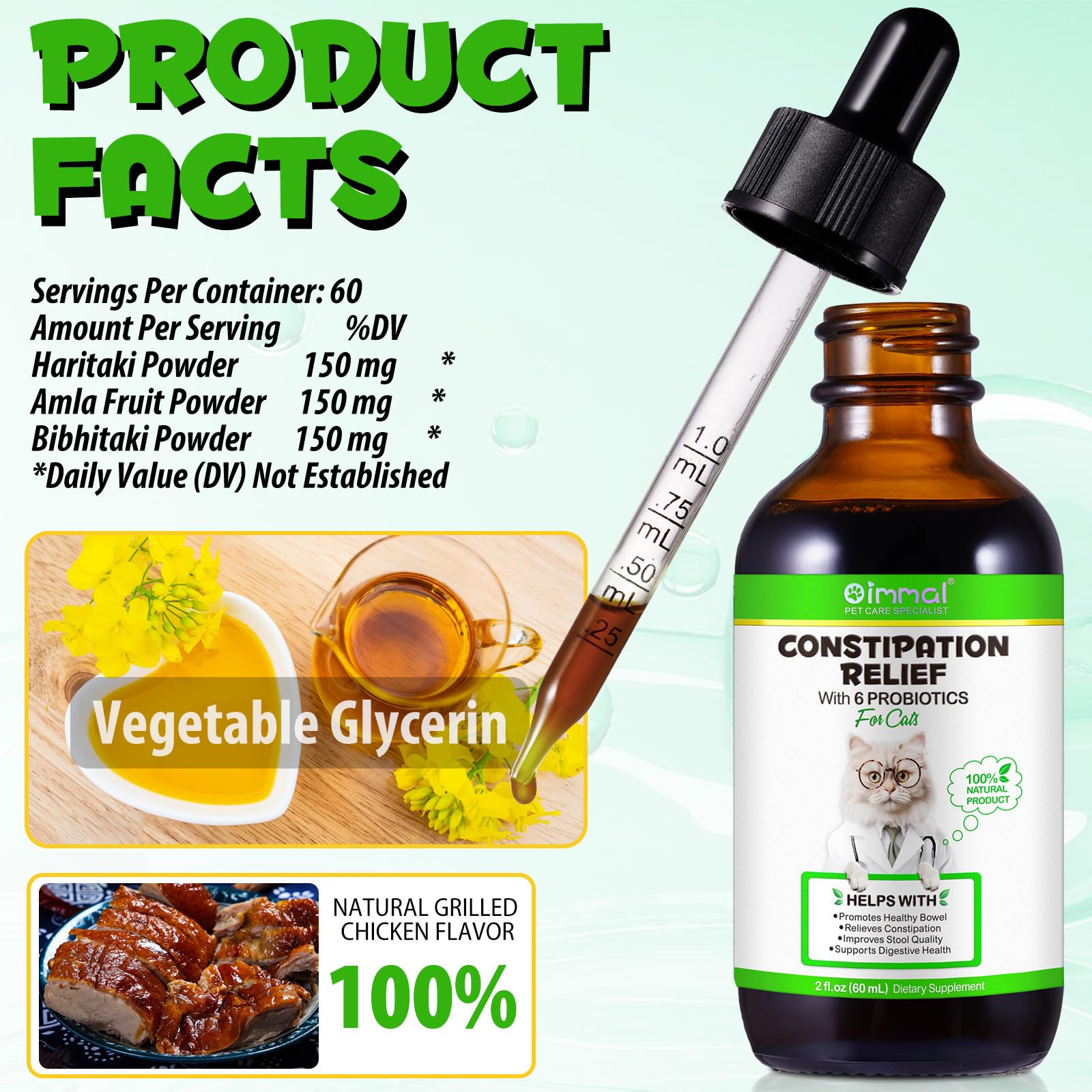 Shuangjia Cat Constipation Relief liquid form ready to mix with food or water