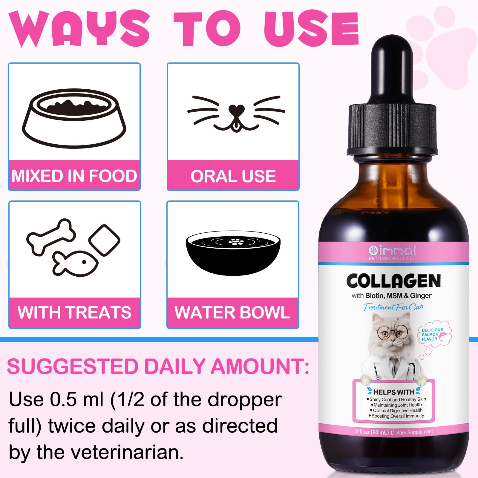 Shuangjia Collagen for Cats texture of liquid shown