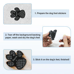 Shudyear dog paw anti-slip pads on hardwood floor demonstrating traction and cleanliness