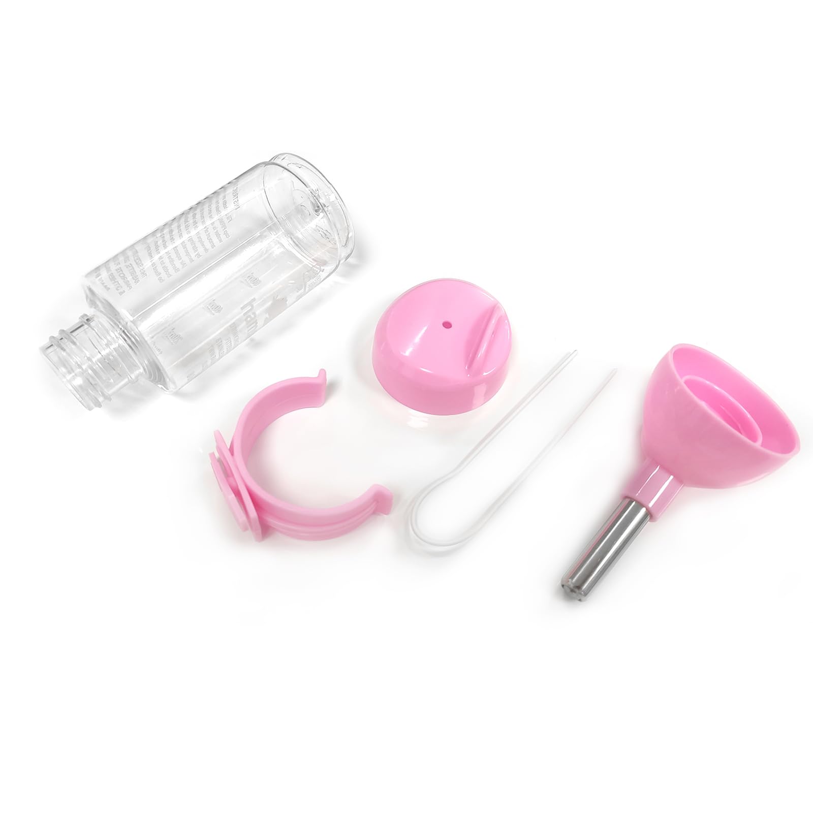 Shudyear 80ml pink bottle provides compact hydration for dwarf hamsters and mice.