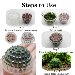 SHUNGXINYI moss ball holder easy installation demonstrates quick setup for tank aesthetics.