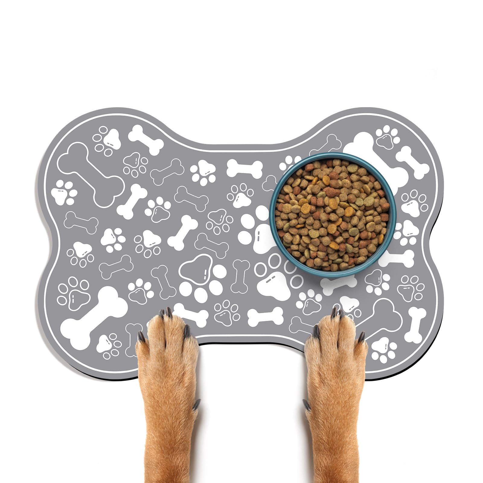 SHUNLCD absorbent water mat catches spills quickly under bowls.