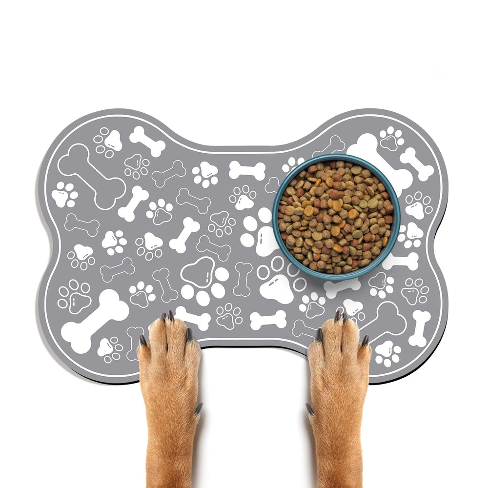 SHUNLCD absorbent water mat catches spills quickly under bowls.
