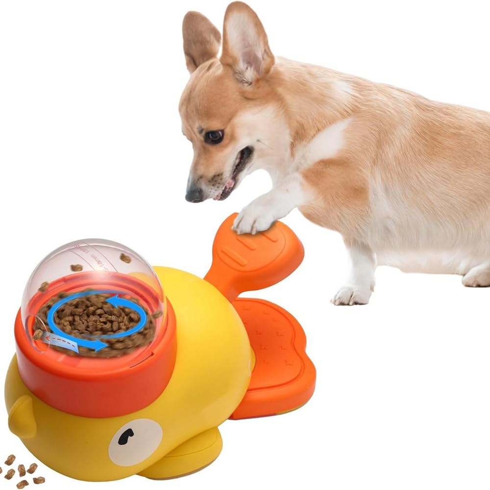 Shunsheng food puzzle slow-feeder with duck shape supports mental engagement for pets.