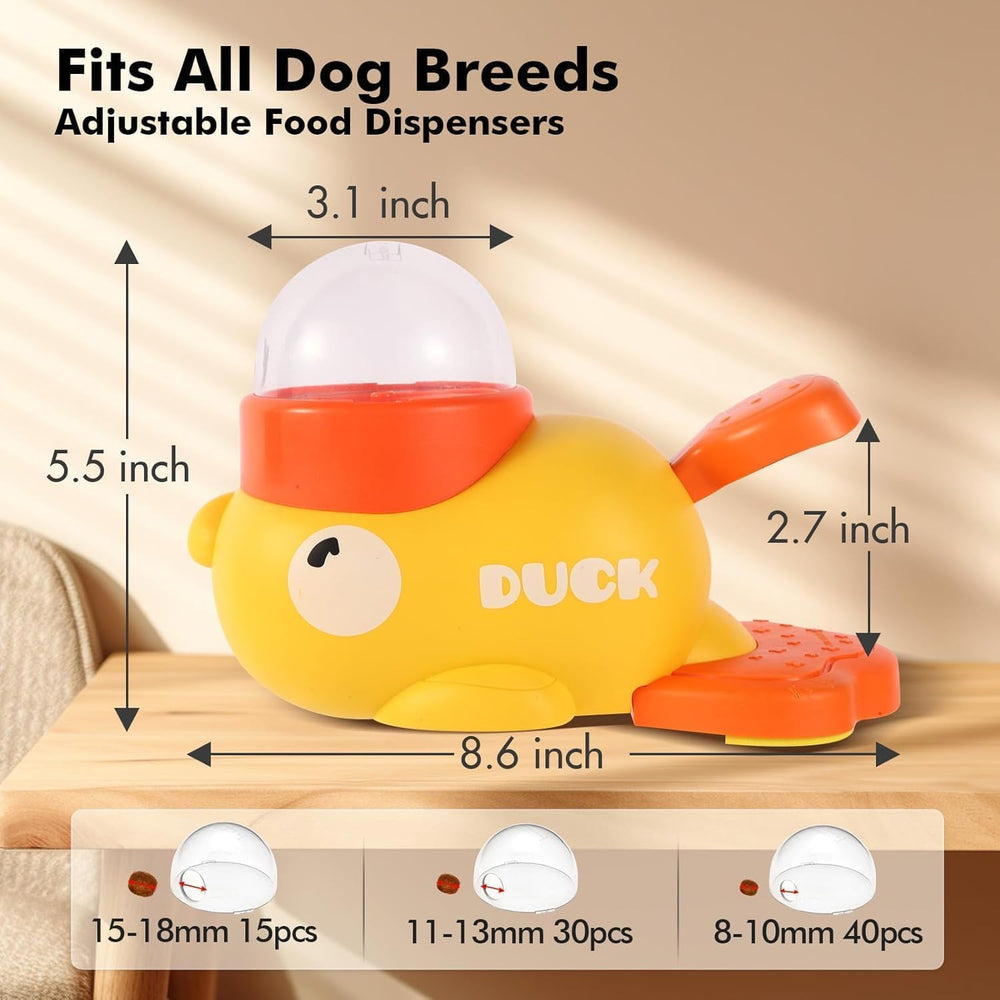 Shunsheng press-type treat dispenser in action helps dogs learn to press for treats.