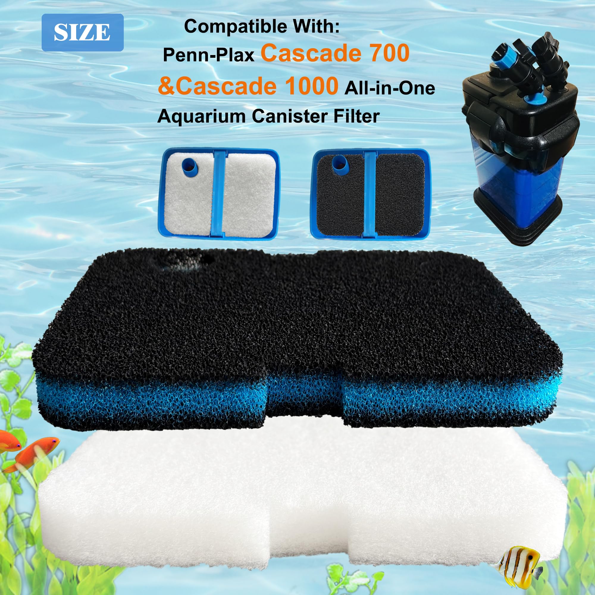 ShuRex packaging shows 6-pack replacement kit for Penn-Plax canister filters