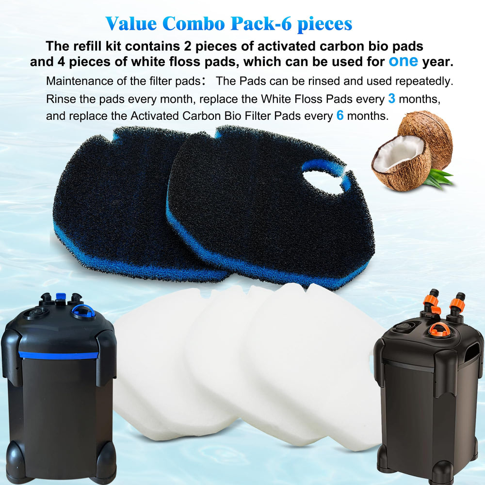 Shurex white floss pads trap debris for crystal-clear water.