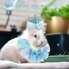 ShuRung bunny bandana detail on pet offers versatile accessorizing.