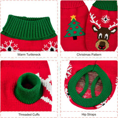 ShuRung stretchy acrylic knit dog sweater highlighting easy pullover wear