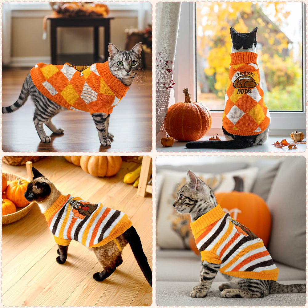 ShuRung XS cat sweater with size guide helps a better fit